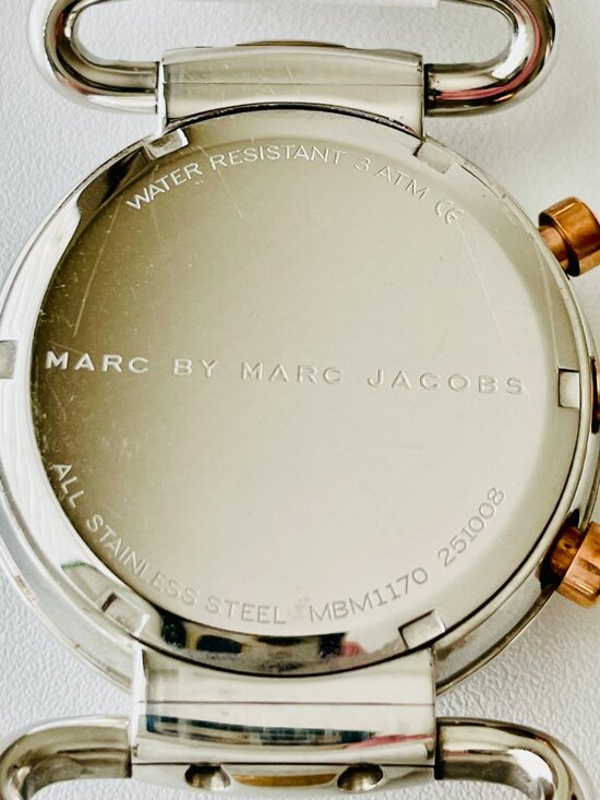 Marc By Marc Jacobs MBM1170 Molly Chronograph White Rose Gold Watch